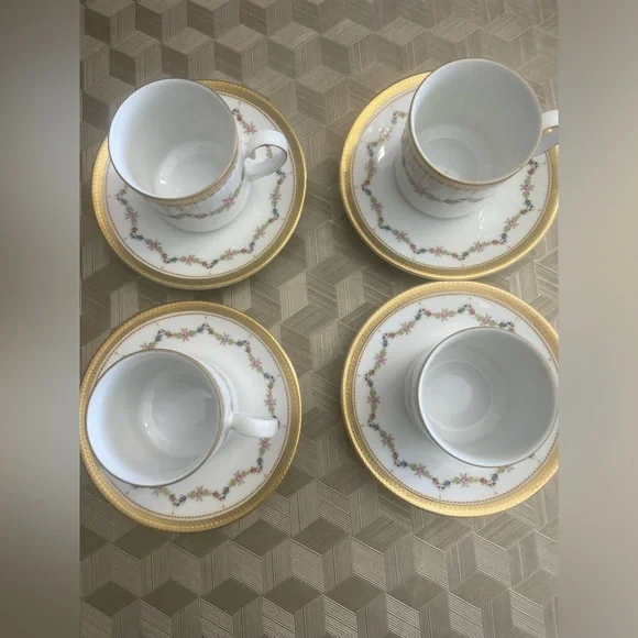 Tirshenreuth Bavaria Made in Germany Coffee set of 4 - Picture 2 of 16